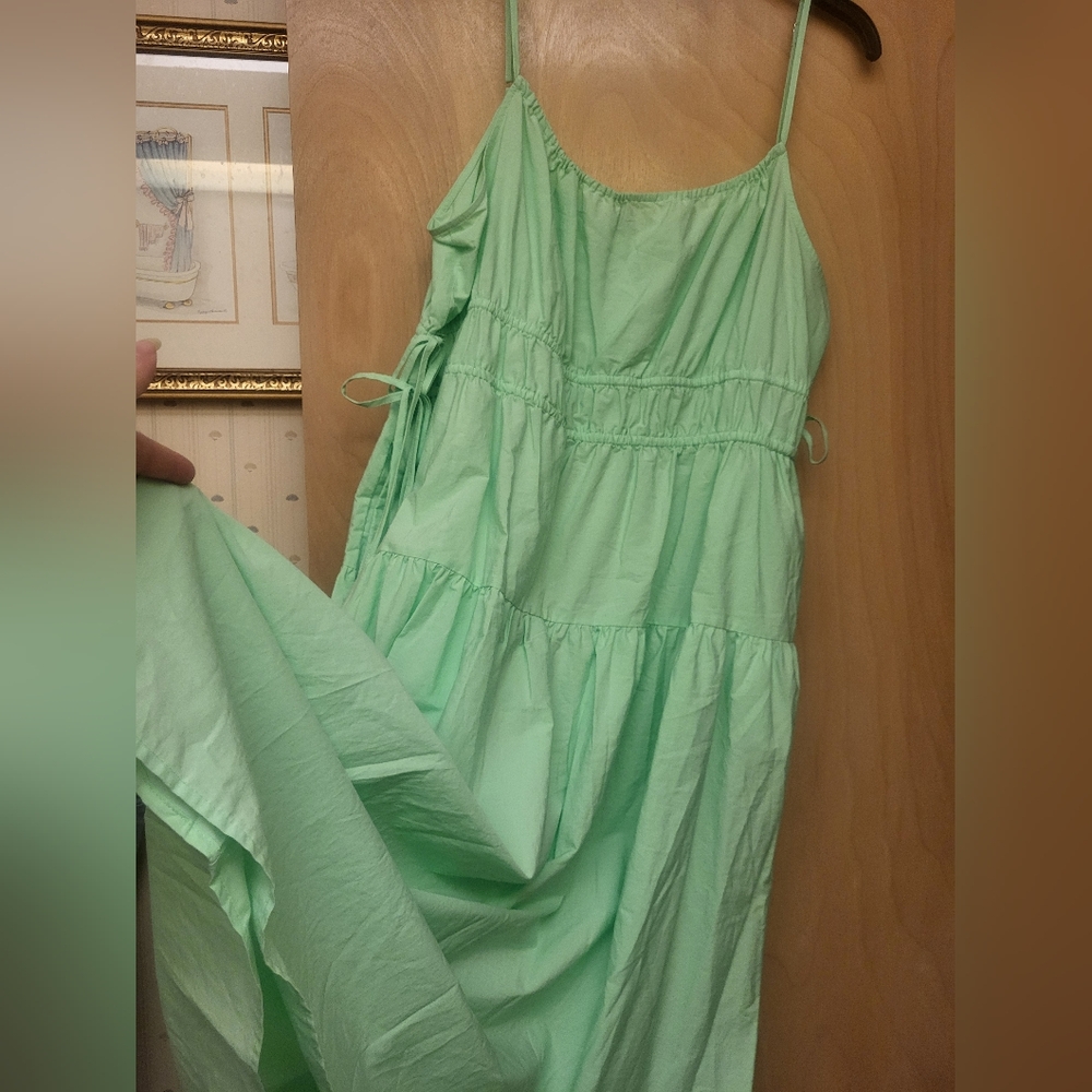 Mint Aqua Tiered Maxi Tank Dress XL Universal Threads